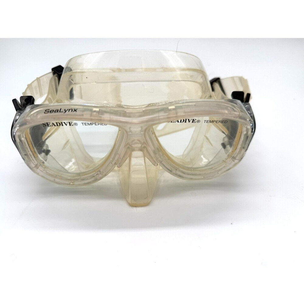 SeaDive SeaLynx Scuba Diving Mask - Clear Silicone Skirt - Tempered Glass
